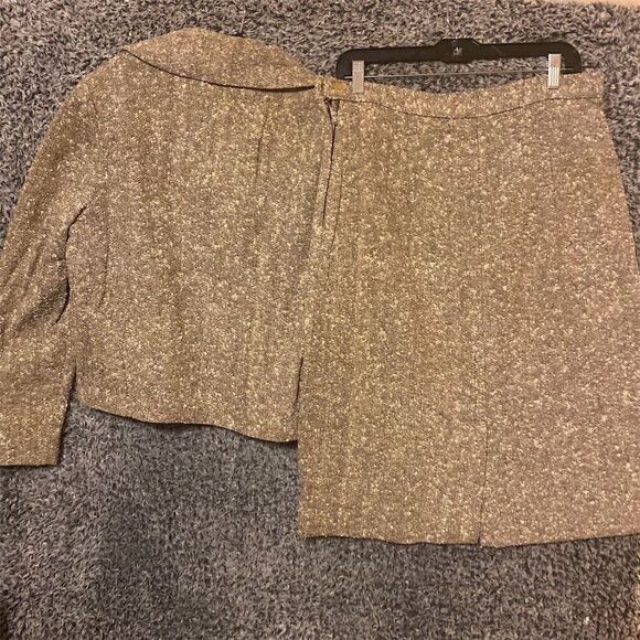 Betty Rose Women's Vintage Tweed Skirt Suit Brown M 60s/70s Retro Formal - Picture 3 of 4
